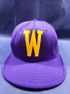 Vintage Washington Huskies Hat Purple Adjustable Turkcwr Mesh Snapback Cap - Picture 1 of 11