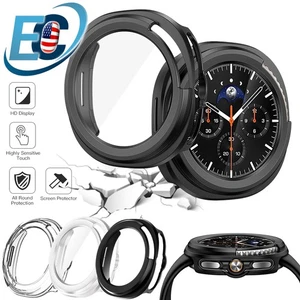 1-2PCS For Samsung Galaxy Watch 8 Classic 46mm Hard Case Glass Screen Protector - Picture 1 of 19