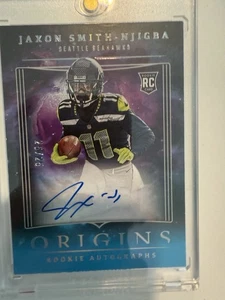 2023 Origins Jaxon Smith-Njigba Rookie Auto RAJSN /25 Turquoise Seahawks - Picture 1 of 6