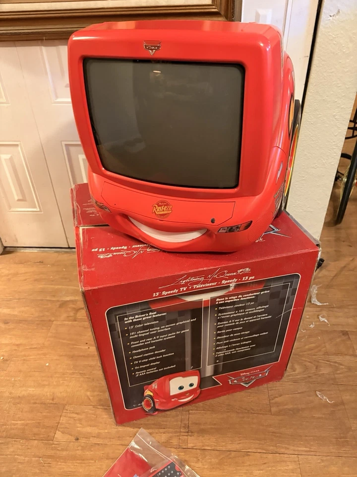 Disney Cars Lightning McQueen DT1355-CAR TV ***NIB*** Tested! Works! *READ* - Image 1 of 4