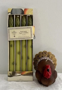 NWT John Derian Thanksgiving Target 2024 Figural Turkey +NIB 4 Asparagus Candles - Picture 1 of 9