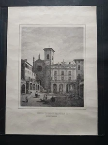 Piazza Vittorio Emanuele II in Moncalieri riproduzione del dipinto di F. Chardon - Foto 1 di 2