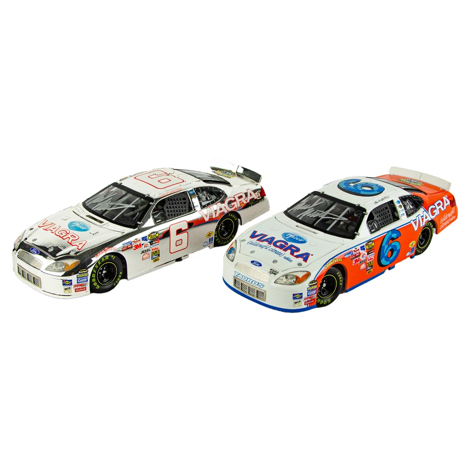 Equipo Calibre NASCAR Mark Martin Autógrafo #6 Viagra Azul Ford Taurus Escala 1:24 Foto 1 de 4