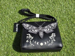 Death's-Head Moth Crossbody Bag Purse Flap Moon Phase Gothic Hawkmoth Crescent - Picture 1 of 11