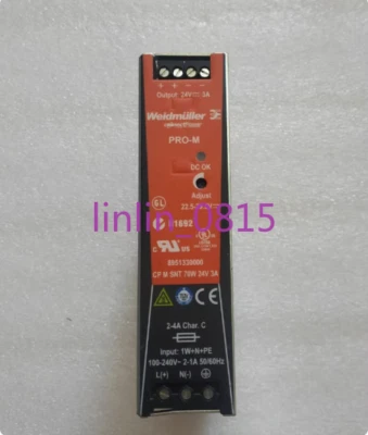 1Pcs Used Weidmuller CP M SNT 70W 24V 3A - Image 1 of 2
