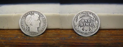 1906-O BARBER LIBERTY HEAD SILVER DIME 1906O US COIN Cover