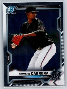 2021 Bowman #BCP-141 Edward Cabrera Chrome Prospects - Picture 1 of 2