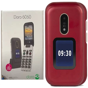 BNIB Doro 6060 Dual Sim 64MB ROM Red Factory Unlocked 2G GSM - Picture 1 of 1