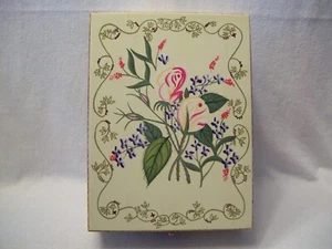 Joyero Joan Rivers Vintage Floral Exterior Marfil Terciopelo Interior - Imagen 1 de 8