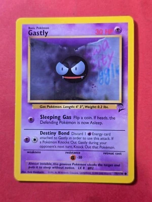 2000 Pokemon Base 2 Unlimited #75 Gastly, C, NF/H, cd1 - Image 1 of 3