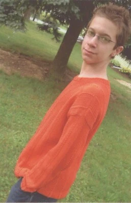 Marie Grace Designs Knitting Pattern - Orange Twist Sweater - Child, Teens 4-14 - Image 1 of 3