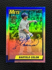 Bartolo Colon 2023 Topps Archives Meta Fan Favorites Auto 1990 Design Foil /99
