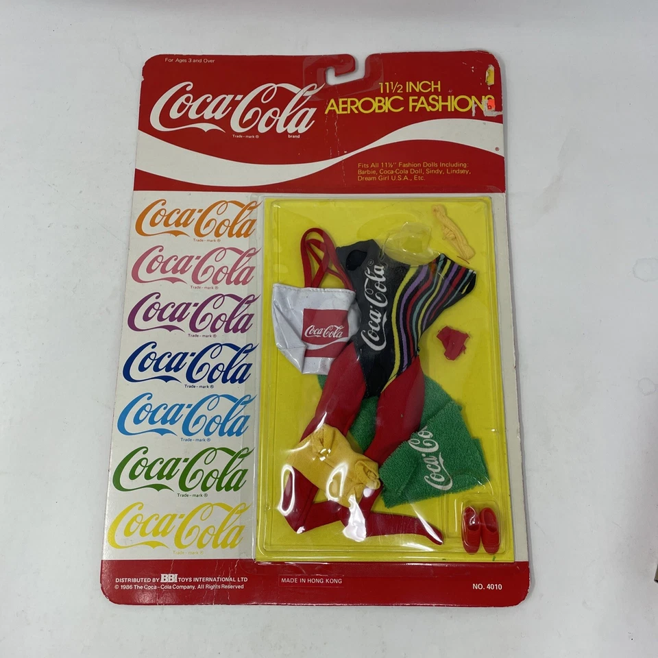 4010 Coca Cola 11 1/2" Aerobic Fashions for Doll Coke Barbie LOOK Alike Vintage