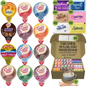 Coffee Mate Kaffeesahnekännchen einzeln, Untersetzer & Rührstäbchen, 100, 210, 442 Gesamt ct - Bild 1 von 12