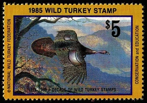 National Wild Turkey Federation Stamp 1985, MNH, PRISTINE CONDITION - Picture 1 of 3
