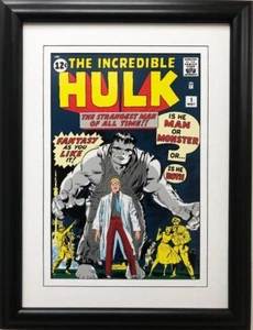 Marvel "El Increíble Hulk" #1 Póster Enmarcado Cómic Arte Stan Lee - Imagen 1 de 3