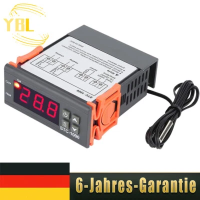 MARKENLOS STC-1000 Digitaler Temperaturregler 110–220 V Heizung Kühlregler mit NTC Sensor