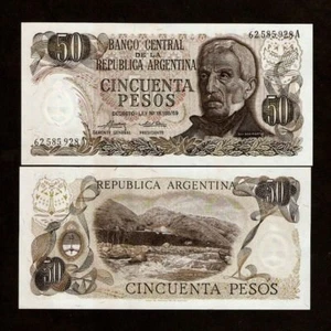 ARGENTINA 50 PESOS P-296 1974 x 100 Pcs Lot BUNDLE MARTIN HOT SPRING UNC LATINO - Picture 1 of 1