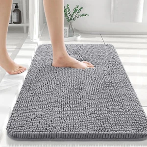 Bathroom Rugs 30X20, Extra Soft Absorbent Chenille Bath Rugs, Non-Slip Bath Mats - Picture 1 of 11