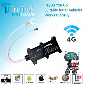 TruTrak 4G GPS Tracker Real Time Vehicle Van Motorbike Caravan Car Tracking PAYG - Picture 1 of 14