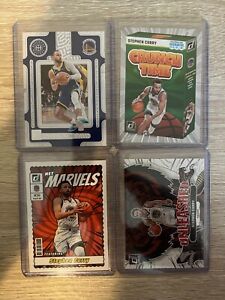 2023-24 Donruss Stephen Curry Insert Lot (x4) - Crunch time, Unleashed, Marvels