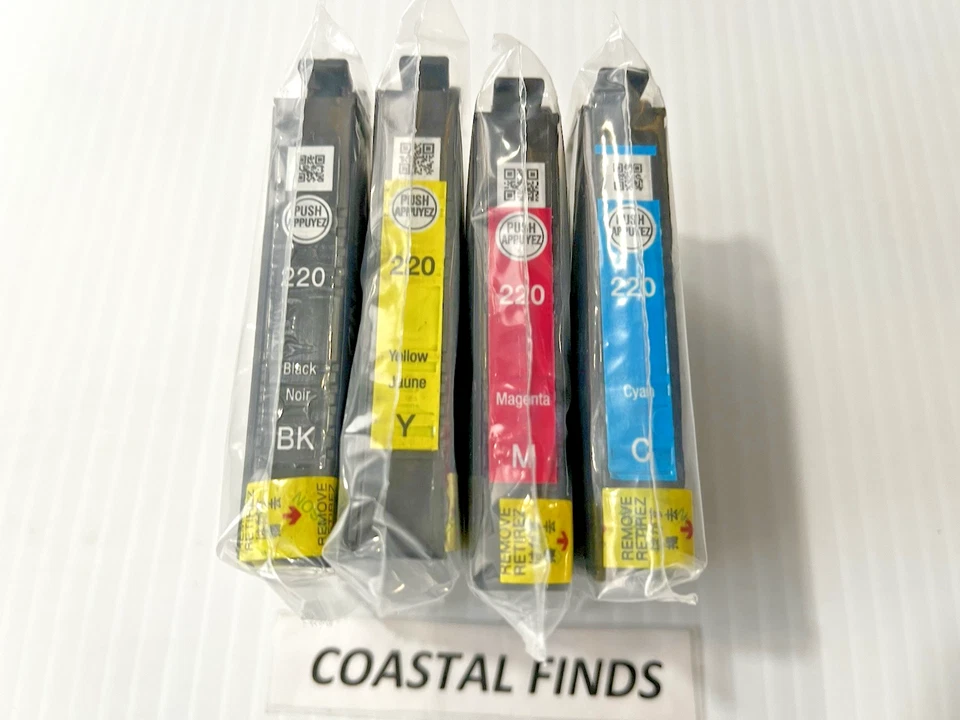 Cartucho de tinta Epson 220 CMYK Juego de 4 NUEVO OEM sellado 2026 fechas WF 2630 WF 2650 Foto 1 de 1