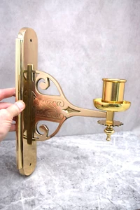 Wandmontierter Weihekerzenhalter, ganz Messing (331Q) Kelch Co - Bild 1 von 6