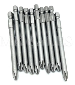 10pc 3.5" S2 Magnetic Bit Set #2 Phillips SCREW DRIVER INSERT POWER DRILL ROUND - Picture 1 of 1