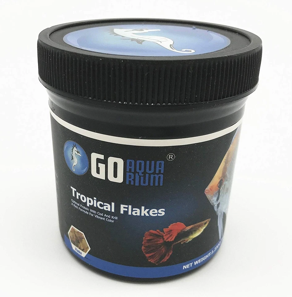 Tropical Fish Flakes 1.23 oz/35 grams By Go Aquarium