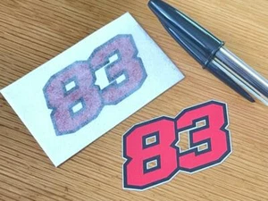 Danny Buchan Race Number 83 - (Very Small Pair) - UK Seller - Picture 1 of 1