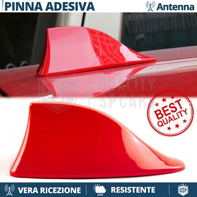 Antenna PINNA DI SQUALO Rossa PER AUDI A3 8P-8V-8L Vera Ricezione AM-FM-DAB+ - Immagine 1 di 4