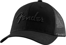 Genuine Fender Snap Back Pick Holder Hat, Black, One Size