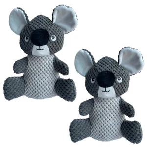 2x Paw Play Plush Koala Chew Soft Plush Squeak Sound Cat/Dog Pet Play Toy 25cm - Picture 1 of 2