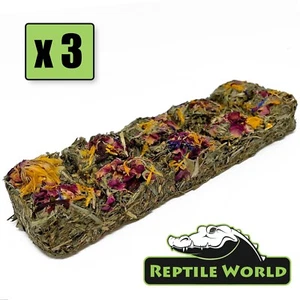 3 x Reptile World Schildkröte Blume Leckerli Riegel, 100% natürliche Leckerei für Schildkröten - Bild 1 von 2