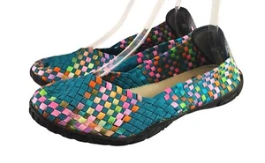 Corkys Sidewalk Womens Multi-Color Woven Flat Slip-On Shoes Size 8 Comfortable & - Picture 1 of 8