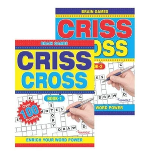 Criss Cross - A4 Activity Book Books Brain Puzzle Games Puzzles Adults Fun