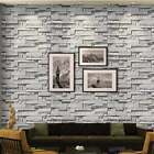 Stone Brick Effect Wall With Grey Tones 3d Effect Feature Wallpaper Home Decor