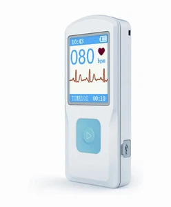 Monitor frequenza cardiaca ECG/EKG macchina portatile FDA statunitense + software PC, Bluetooth - Foto 1 di 18