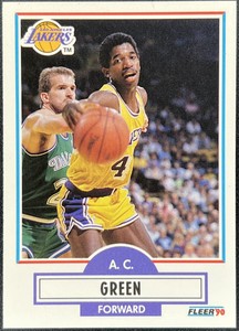 AC A.C. Green #92 Los Angeles Lakers 1990 Fleer Basketball Cards NEAR MINT*