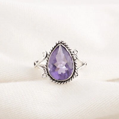 Iolite Gemstone 925 Sterling Silver Ring Handmade Jewelry Ring For Gift - Image 1 of 2