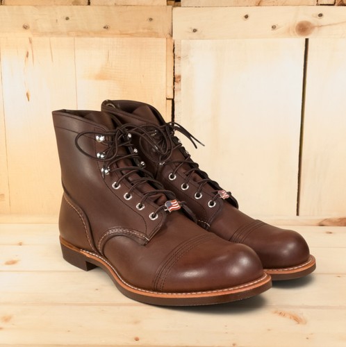 Red Wing 8111 Iron Ranger Work Boots Amber Brown Size 7 D  display picture 2