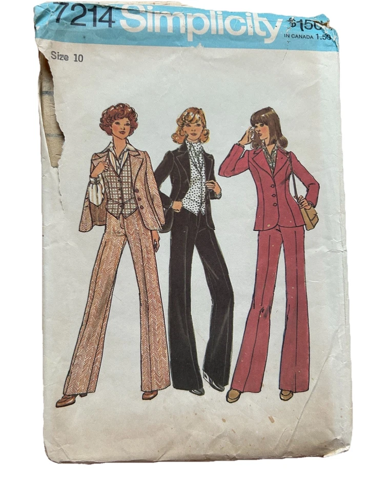 "Patrón de traje Simplicity # 7214, talla 10 Miss, busto 32,5"" cintura 25"" - corte" Foto 1 de 2