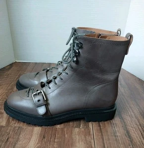 Franco Sarto Womens Leather Lugged Sole Ankle Boots Shoes SIZE 9M - Picture 1 of 9