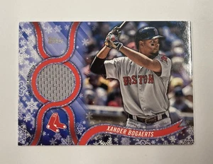 2018 Topps Walmart Holiday Mega Baseball Relic Card Xander Bogaerts #R-XB - Picture 1 of 2