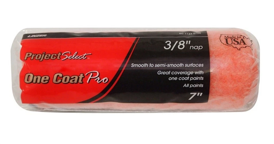 Linzer RC 1143 0700 Rol-Rite Pink Polyester Paint Roller Cover 7 W x 3/8 Nap in. - Image 1 of 1