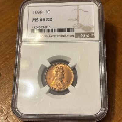 1939 1C NGC MS66RD Lincoln Cent  - Image 1 of 4