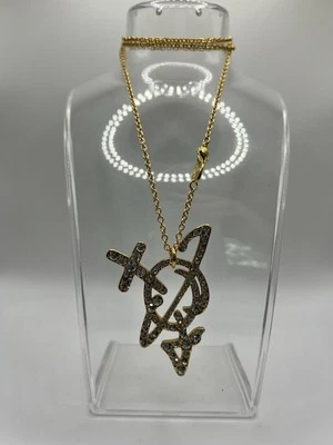 Vivienne Westwood Large Flat Orb Diamanté Orb Pendant Chain With Gift Packaging  - Image 1 of 4