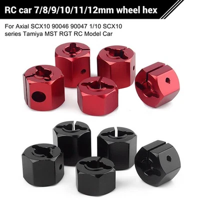 4Pcs 12MM Wheel Hex Hub Thickness 7-12mm for 1/10 RC Car SCX10 90046 Tamiya MST - Image 1 of 4