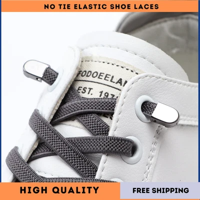 No Tie Elastic Shoe Laces Tieless Shoelaces For Adults Kids Sneakers Trainers - Image 1 of 4