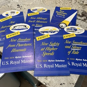 Vintage U.S. Royal Master Sign Store Display Lot Of 6 Mid Century Rare 50’s Adv - Picture 1 of 16